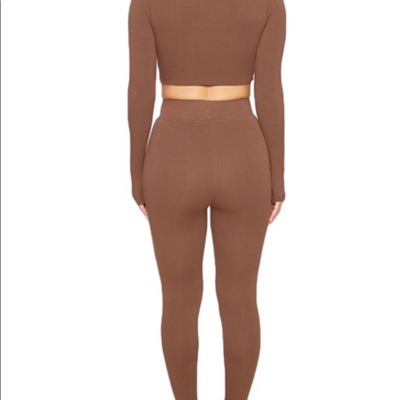 naked wardrobe Pants - The NW leggings by Naked Wardrobe-Mocha